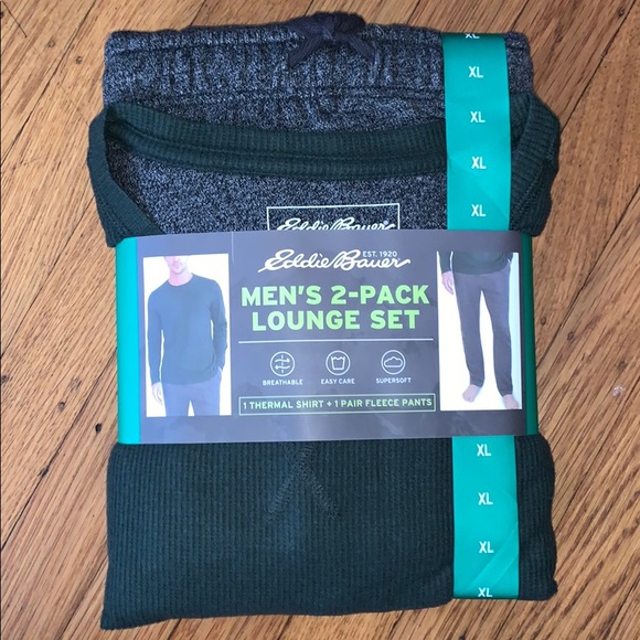 🆕 Eddie Bauer 2-Pc Men’s Lounge Set Sleep Pajamas - Picture 6 of 6